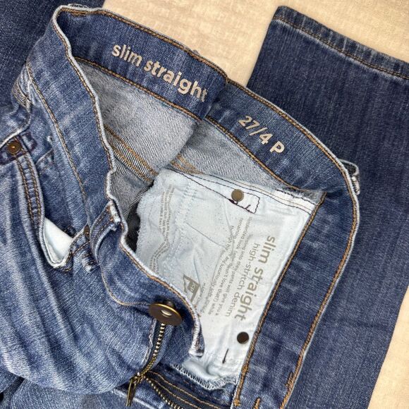 JCPenney Slim Straight Jeans Size 27/4 High Stretch Denim‎ Dark Wash JCP - Picture 6 of 6